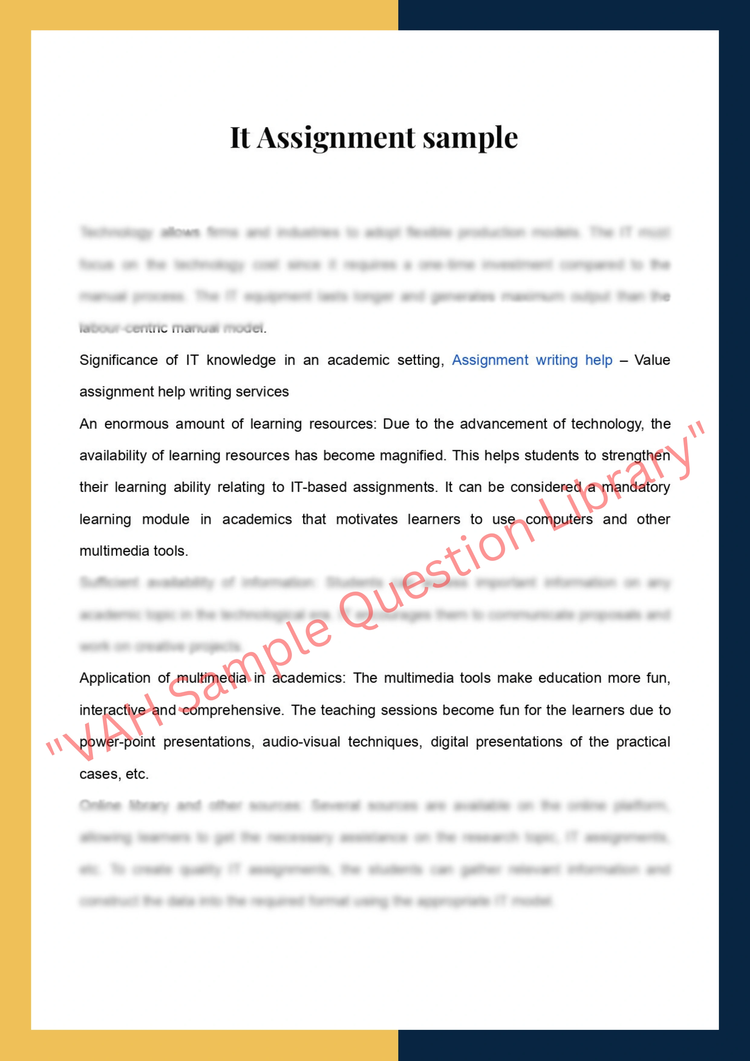 It Assignment sample 0